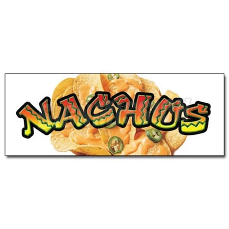 Amistad 12 in. Nachos 2 Decal Sticker - Cheese Chips Cart Stand AM3908689